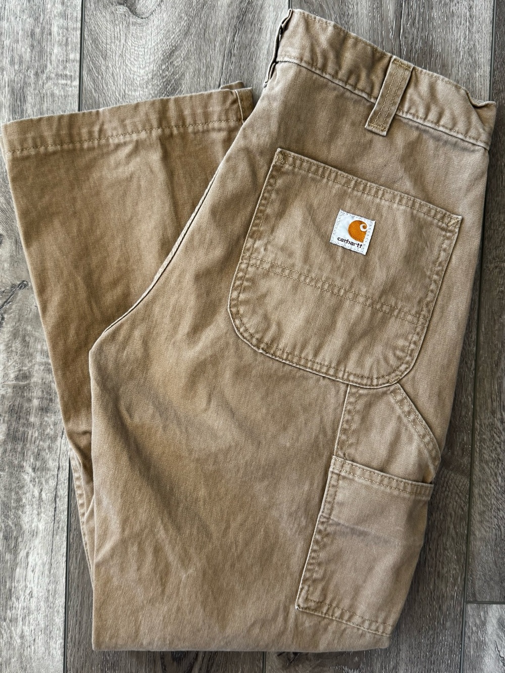 Carhartt Men's Relaxed Fit Twill Utility Work Pant 32x30 Dark Khaki B324 Cotton
